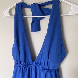 Free people Esme mini dress brilliant blue sz Large